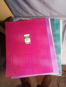 Quick Count Plastic Canvas 6 Count 10.5"X13.5"Asst Colors - Picture 1 of 6
