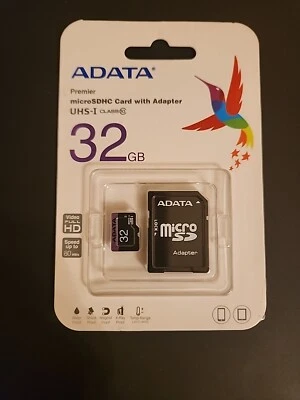 Adata MicroSDHC Card with Adapter 32GB UHS-I Memory Card - Image 1 of 2