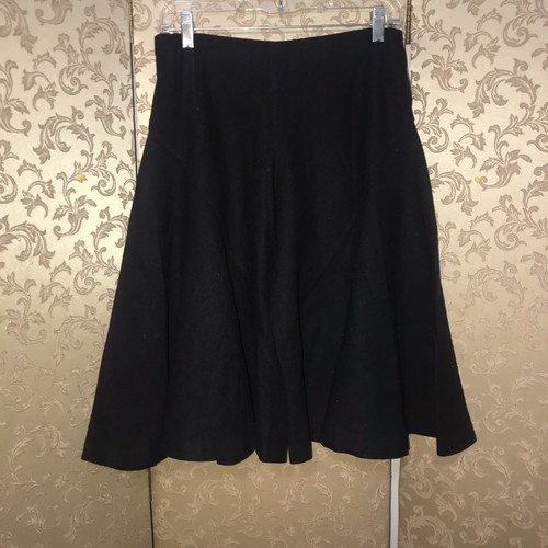 Pantaloni Christian Dior vintage neri feltrati lana svasata taglia 36