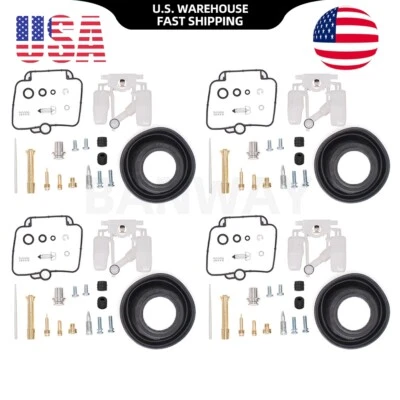 4X For SUZUKI Bandit 400 GSF400 GK75A 1991-1993 Carb Rebuild Repair Kit & Float - Image 1 of 4