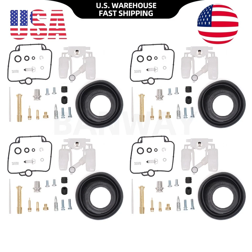 4X For SUZUKI Bandit 400 GSF400 GK75A 1991-1993 Carb Rebuild Repair Kit & Float Foto 1 de 4