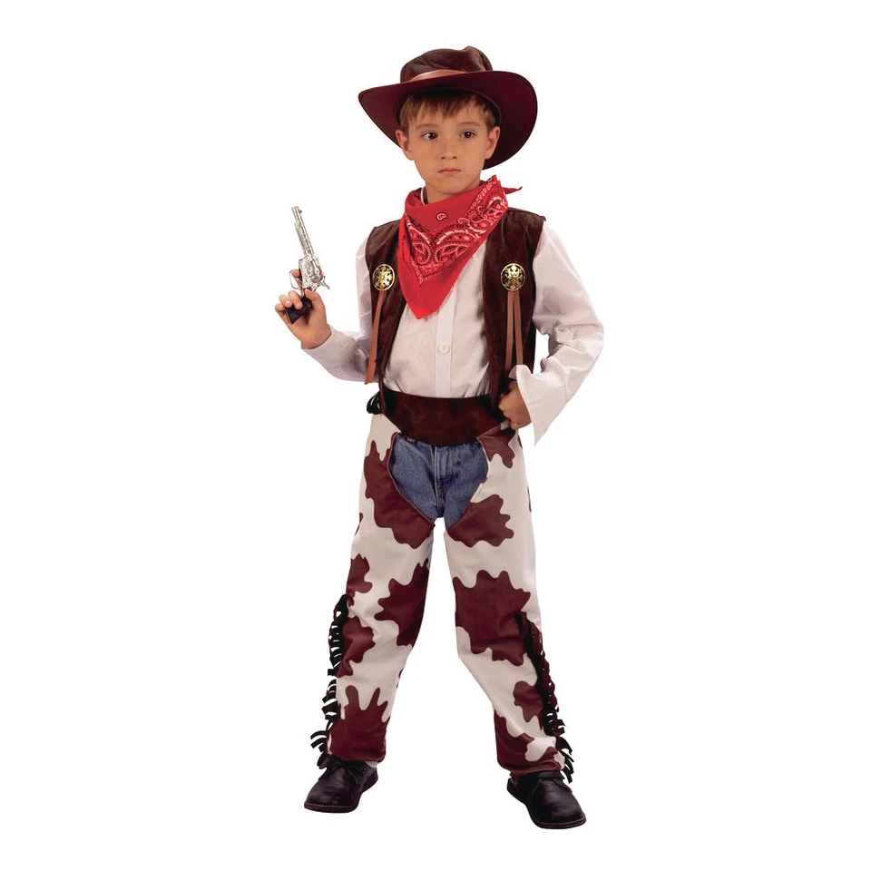 Kids (Ages 4-12) Cowboy Fancy Dress Costume Boys Wild West World Book Day Outfit - Image 1 of 1