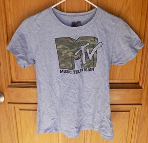 MTV Kids Size XL Gray S/S Logo T Shirt - Picture 1 of 2