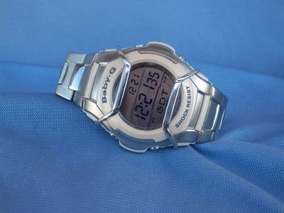 Casio G-MS Baby-G Quartz MSG-132 Stainless Steel Japan Rare Vintage 2000 - Immagine 1 di 4