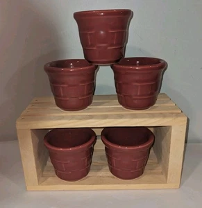 Longaberger ~ Tradiciones Tejidas ~ Taza Vaso Votivo/Sal ~ Pimentón Rojo ~ Cerámica - Imagen 1 de 4