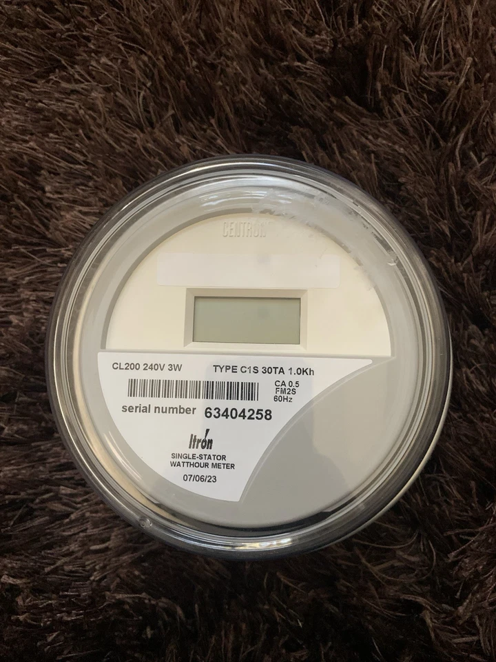Itron Centron CL200 Single-Stator Watthour Meter, 240V, 3W, C1S, 30TA, 1.0Kh - Image 1 of 4