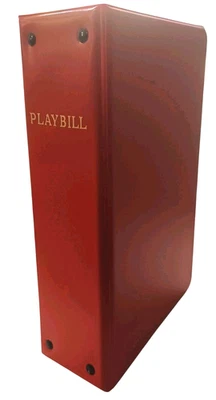 Vintage Broadway Red Playbill Binder with Rod Inserts Empty - Image 1 of 4