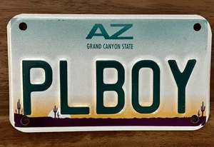 Motorrad Nummernschild AZ Arizona PL BOY kein Neuheit Schild Aluminium geprägt - Bild 1 von 4