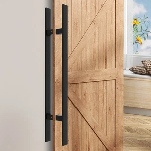 Manija de puerta de doble cara de acero inoxidable, manija de puerta en forma de H - Imagen 1 de 21