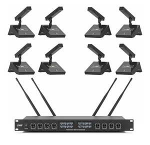 XTUGA YT8 UHF 8 Channel Desktop Gooseneck Microphone System Conference Mics Supe - Picture 1 of 5