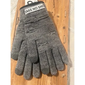 Dachboden salzgrau Touchscreen Handschuhe-Take No Sh*t-Unisex Neuheit Spaß Geschenk-Neu - Bild 1 von 11
