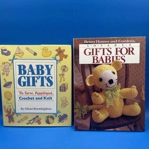 2 craft BOOKS vtg 1980s Lovable BABY GIFTS to sew crochet knit patterns projects - Bild 1 von 24
