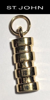 St John вязаные золотистые половинки купола 4 бара молнии тянуть/кулон - Изображение 1 из 2