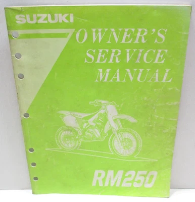 96 Suzuki RM 250 1996 OEM manual de servicio del propietario 99011-37E50-03A Foto 1 de 4