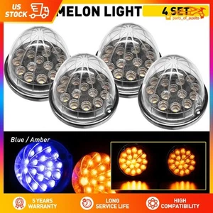 4 Watermelon LED Bulb Light Amber Blue Glass Lens Light Kit 1Wire Incandescent F - Picture 1 of 14