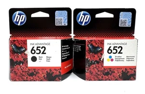 Set cartucce inchiostro originali HP 652 nero + tricolore - scadenza 2023 - nuove/sigillate - Foto 1 di 6