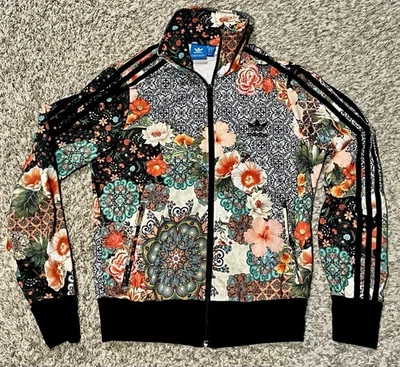 阿迪达斯 Originals Jardim Agharta 农场 Firebird 轨道花卉夹克尺寸 S 完好 — 第 1/4 张图片