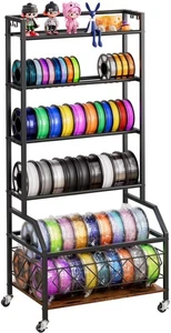 3D Printer Filament Storage Rack Wheels 4-Tier Filament Spool Holder Organizer - Afbeelding 1 van 7
