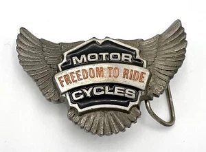 Buckles Of America Masterpiece Collection Motorcycles BA279 Wing Belt Buckle USA - Picture 1 of 5
