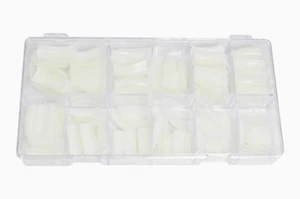 100 KM-Nails Premium Tips natural con superficie adhesiva en caja, forma cuadrada - Imagen 1 de 4