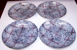 4 Lovely Rare Southern Potteries Blue Ridge Pottery Loretta Salad Plates #1 - Picture 1 of 1