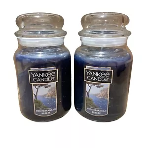 YANKEE CANDLE 2- 22 OZ JAR MEDITERRANEAN BREEZE New SPRING Outdoors - Picture 1 of 4