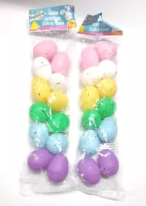 24 Colorful Plastic Fillable Easter Eggs With Speckles - Picture 1 of 2