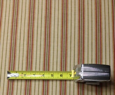 TELA MULTIUSOS ALGODÓN BEIGE ROJO RAYAS MARROQUÍES BALARD DESIGNS 1,75 YARDAS 56"W Foto 1 de 3