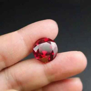 Piedra preciosa impecable redonda rubí mozambique rojo sangre natural 8,40 quilates CERTIFICADA - Imagen 1 de 9