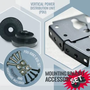Vertical PDU Mounting (2) Brackets PDU-BRKT-870-SET (hardware+washers) - Picture 1 of 7