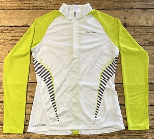Pearl Izumi Women’s White/Lime Fly Intercool Long Sleeve Shirt Size L NWOT - Picture 1 of 11