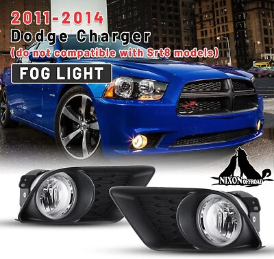 Par de luces antiniebla transparentes para parachoques Dodge Charger R/T; SE; SXT 2011-2014 Foto 1 de 4