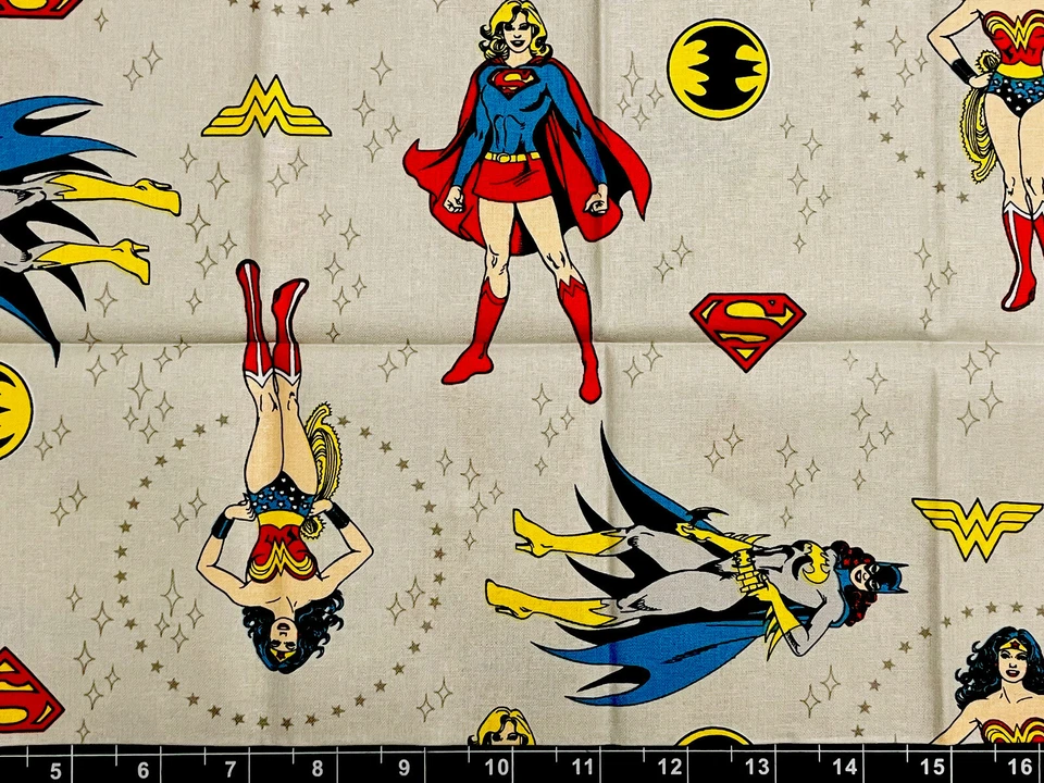 Tina Chatarra 9"x21" Mujer Maravilla DC Comics Super Murciélago Chica Marvel Tela Algodón Foto 1 de 1