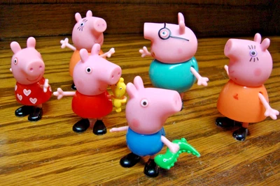 Lote de 6 figuras Peppa Pig & Friends #4 juguetes mini figuras adornos para pasteles 188 Foto 1 de 3