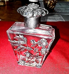 Vintage " Rosa Anna " Rhinestone Glass Perfume Floral Bottle VENEZIA - Picture 1 of 9