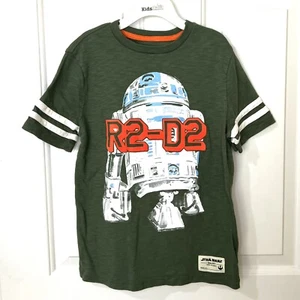 Gap Kids Star Wars Green Cotton R2-D2 Rugby Crewneck Short Sleeve T-Shirt M (8) - Picture 1 of 4