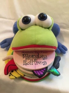 DRAGONFLY DESIGN  MONDAY the BULLFROG PUPPET Book 9” Plush Stuffed Van Fleet - Picture 1 of 11