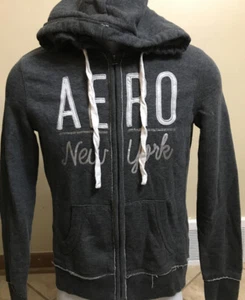 Aeropostale New York Women's Jacket Size XS dark Gray Full Zip Hoodie - Picture 1 of 2