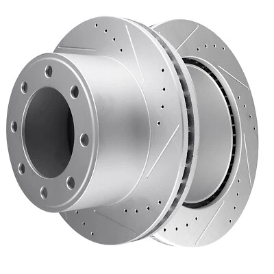 340mm Drilled Rear Brake Rotors for 2005-2011 2012 Ford F-250 F-350 Super Duty Foto 1 de 4
