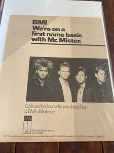 1986 BMI First Name Basis With Mr. Mister ad - Picture 1 of 1