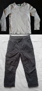 Boys Gap Grey Winter Pants Size S + Grey L&D Winter T-Shirt Size 7 - Picture 1 of 9