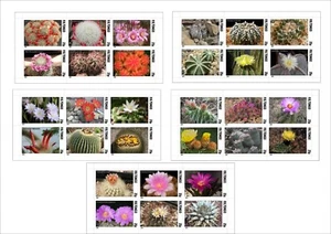 2010 CACTUS PLANT 5 SOUVENIR SHEETS MNH UNPERFORATED - Picture 1 of 1