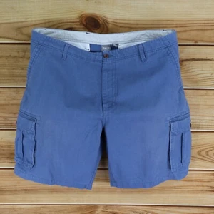 Falls Creek Cargo Shorts Mens Size 42 Blue 100% Cotton Pockets Flat Front - Picture 1 of 9