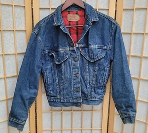 Levi's Youth Kids Boys Girls Denim Trucker Jacket Flannel Lined - Picture 1 of 7