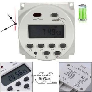 Zeitschaltuhr DC/AC 12V 16A LCD Digital-Display Programmierbar Timer OVP Neu - Bild 1 von 7