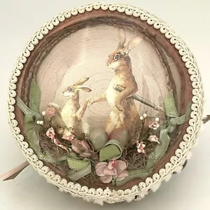 Vintage Schatulle Hase Schatten gewölbt Schmuckschatulle Kaninchennest Katherine’s Collection - Bild 1 von 16
