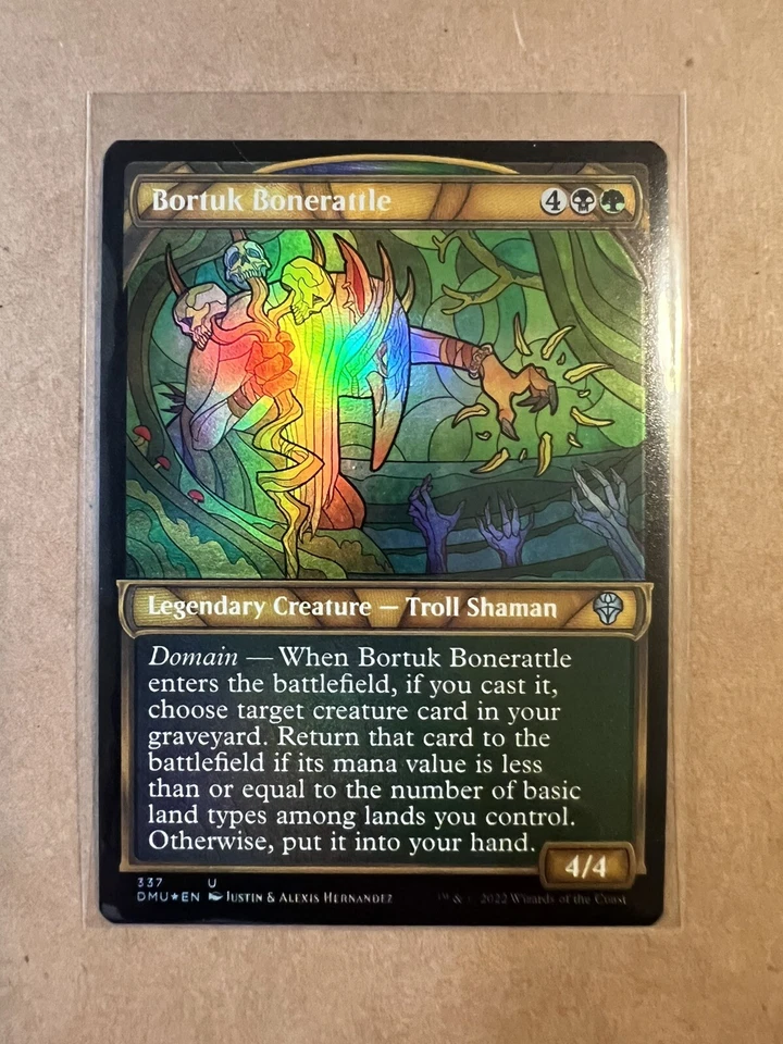 MTG Bortuk Bonerattle Dominaria United 337 Stained Glass Foil Uncommon - Image 1 of 1