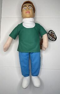 3 Three Stooges Moe Doctor Plush Doll 15" NWT