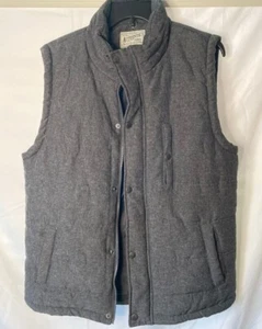 Authentic Mfg Co Work Worn Garments Mens Medium Zippered Outdoor Vest w/ Pockets - Picture 1 of 4