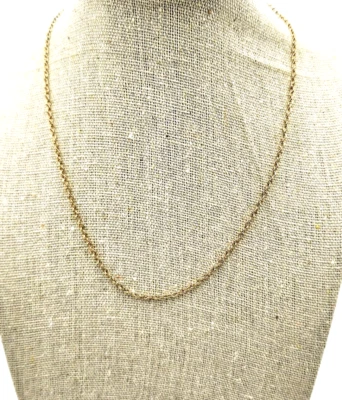 Signed Claire's Chain Necklace Gold Tone Minimalist Simple Modern Effortless 16" - Image 1 of 4